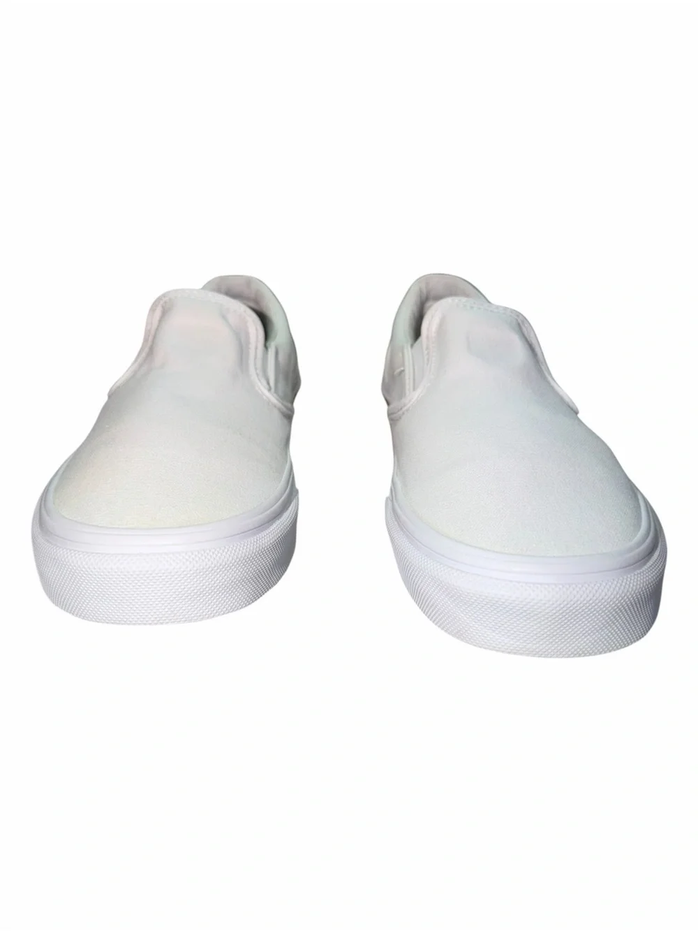 Vans White Multi/Rainbow Slip-On Pride Classic Canvas Skate Shoes Women’s 6